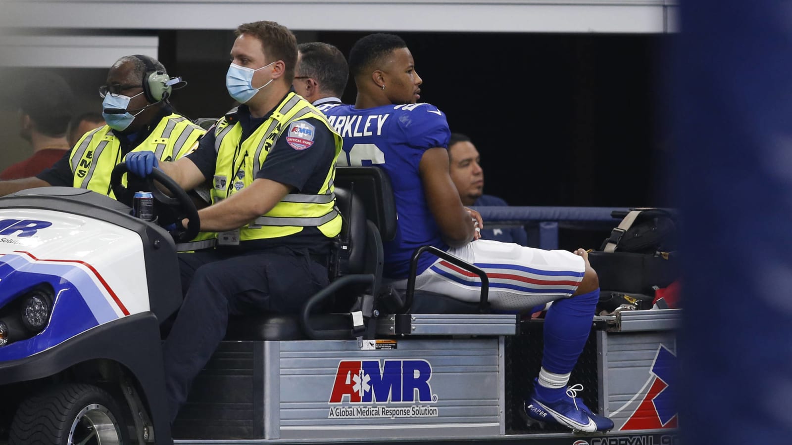 Saquon Barkley suffers gruesome-looking ankle injury