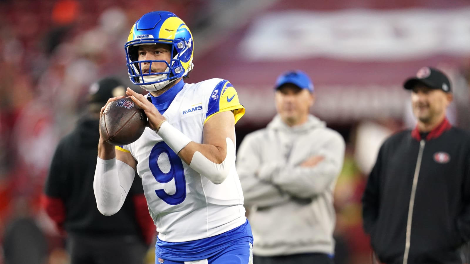 Al Michaels teased Matthew Stafford about his endorsement deal