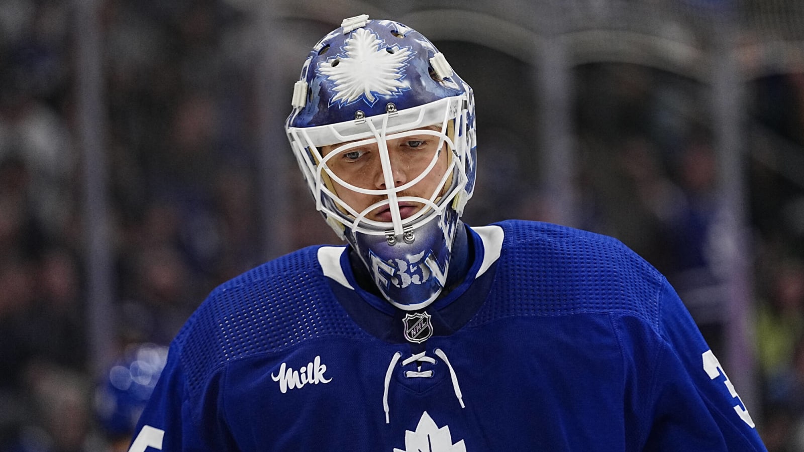 Maple Leafs netminder lifted following collision