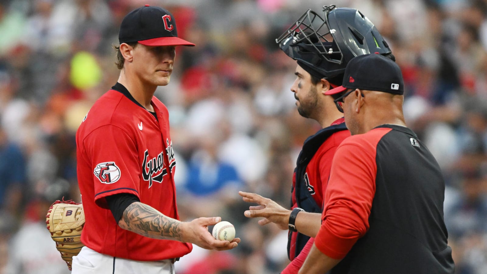 Cleveland Pitcher Zach Plesac Fractured Thumb 'Aggressively