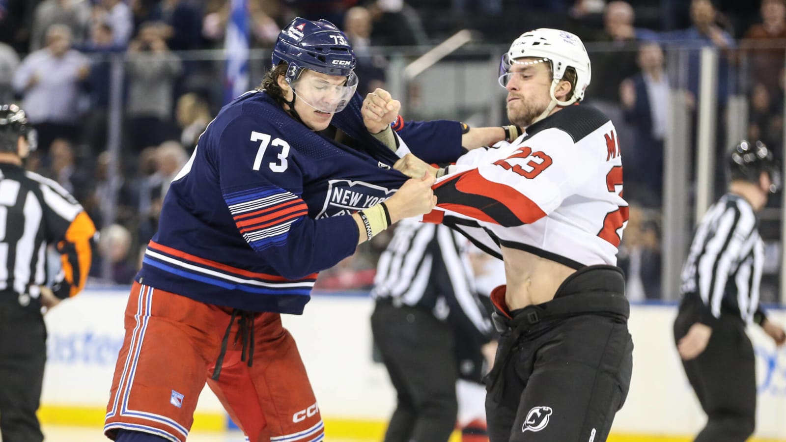 Rangers Matt Rempe Offers First Comment Following Line Brawl with Devils Kurtis MacDermid