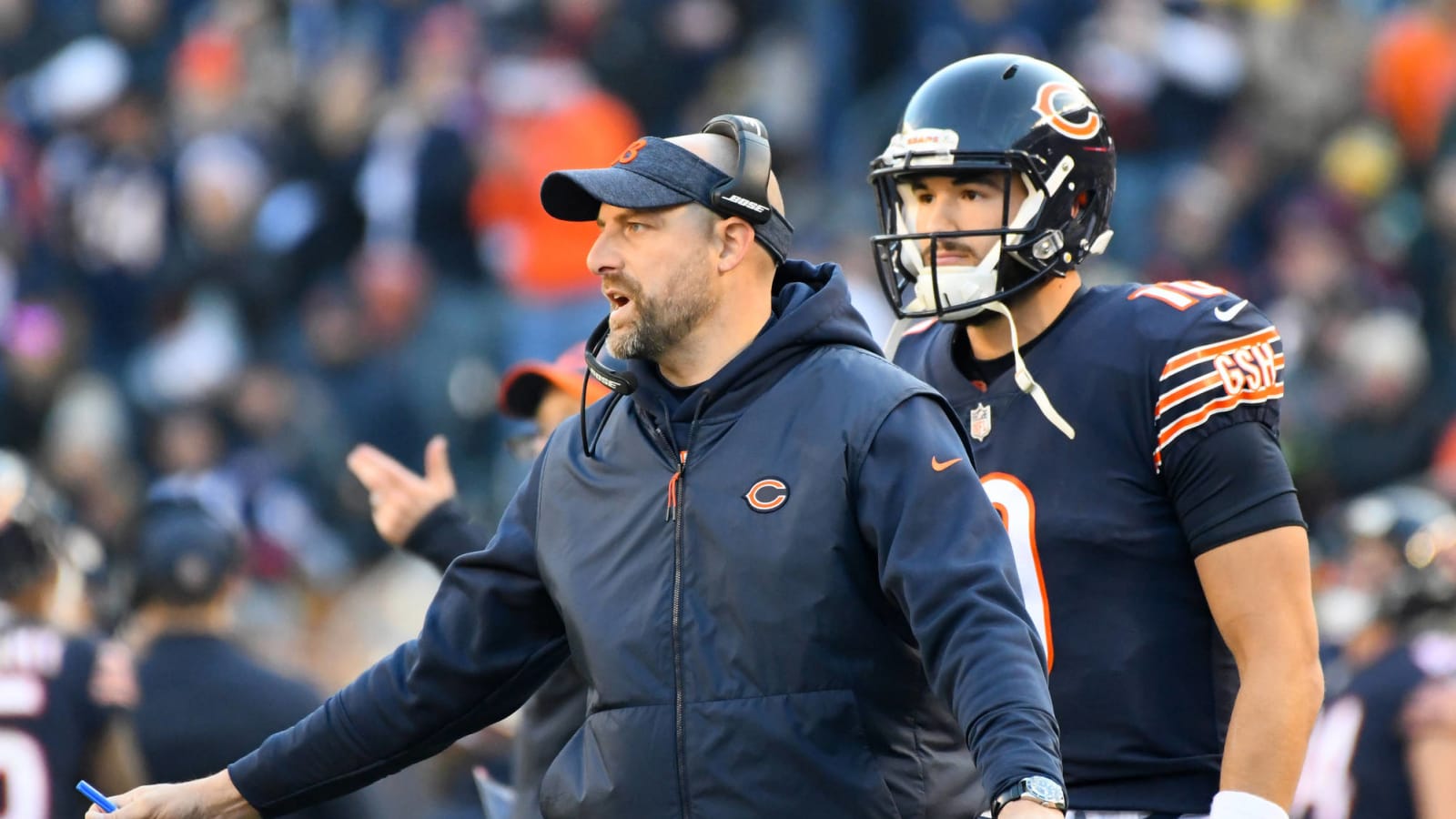 Bears 'improved' with Andy Dalton, but coach Matt Nagy is 'indebted' to Mitchell Trubisky