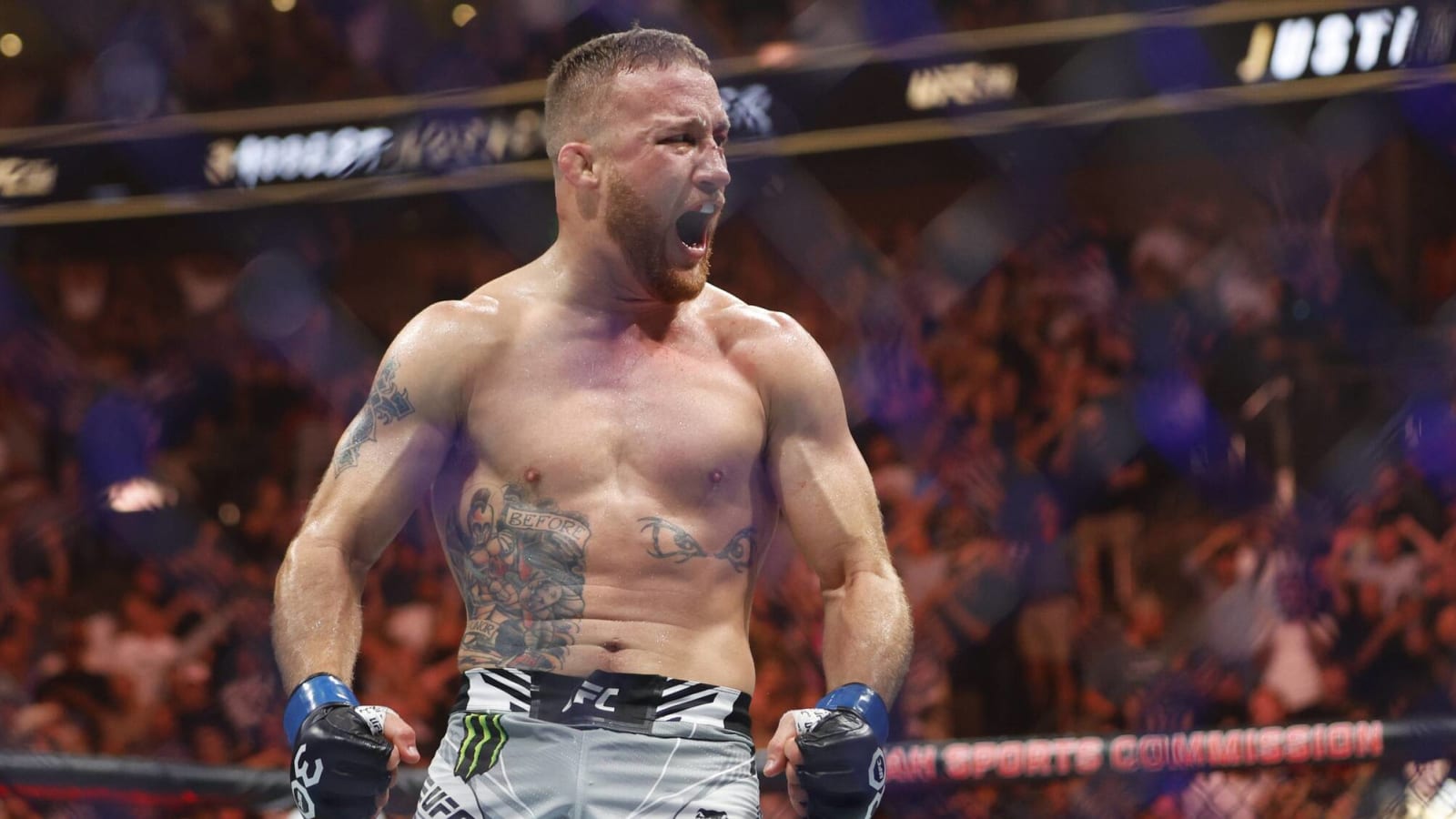 Watch: Justin Gaethje Wildly Celebrates UFC 299 Win By Dustin Poirier