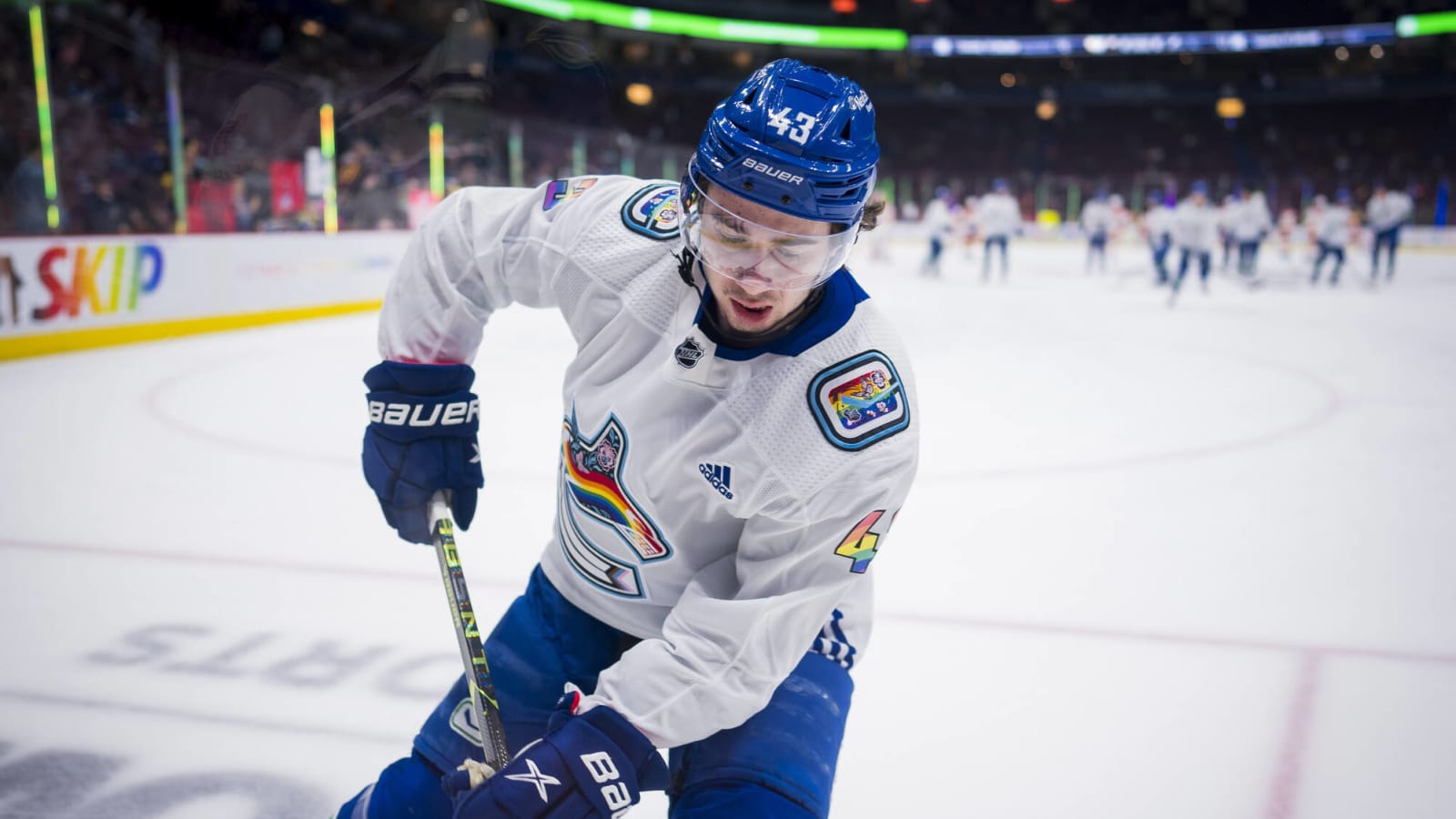 Colorado Rockies and Vancouver Canucks jerseys at the Hockey Hall