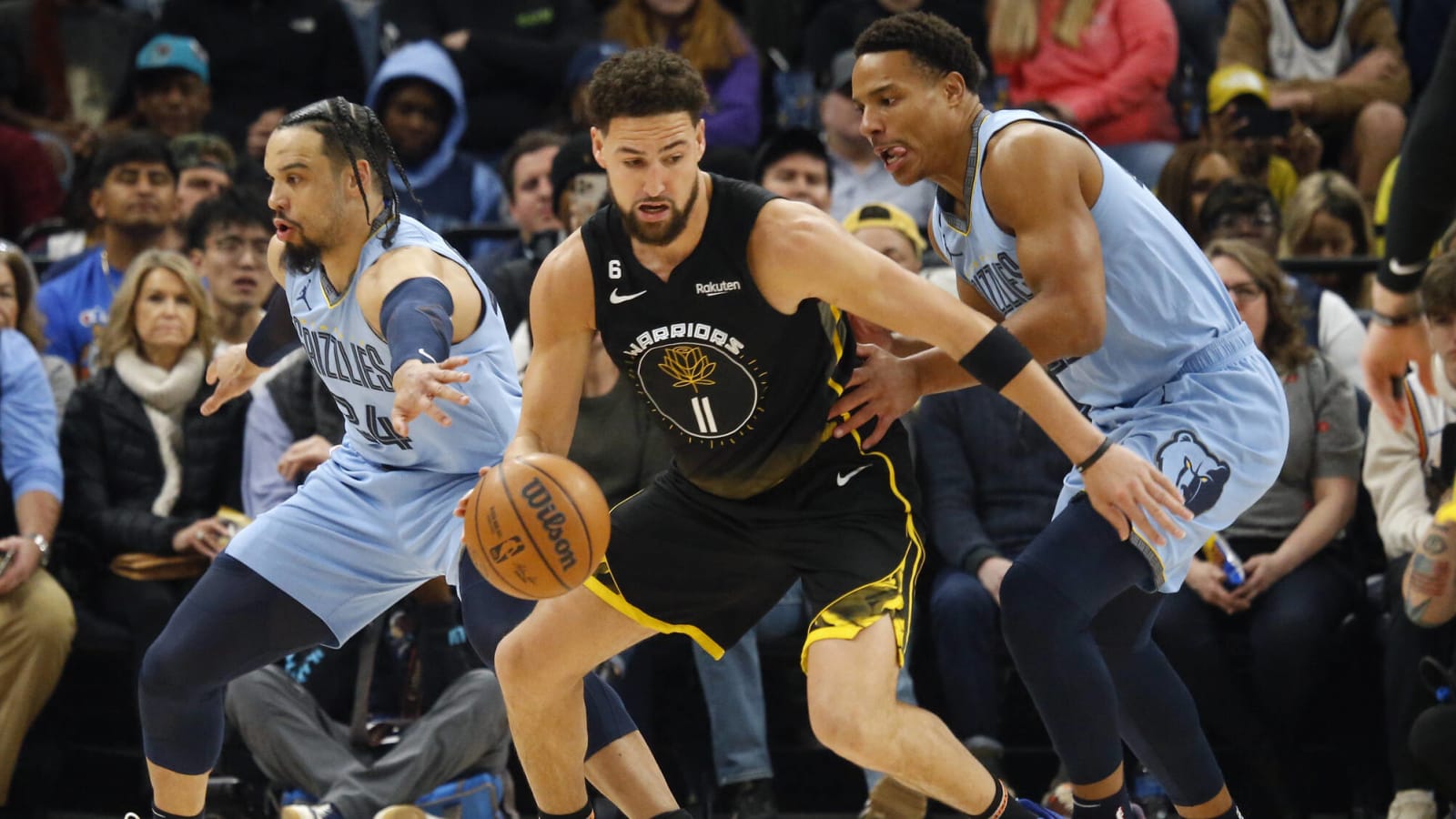 Klay Thompson reminds Grizzlies that he has the rings