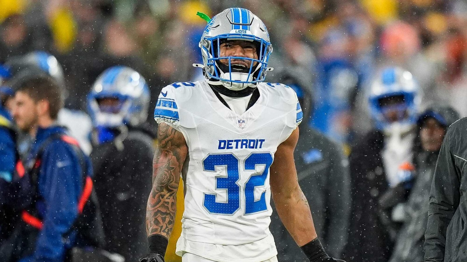 Lions secondary shows off custom Brian Branch shirts after controversial ejection vs. Packers