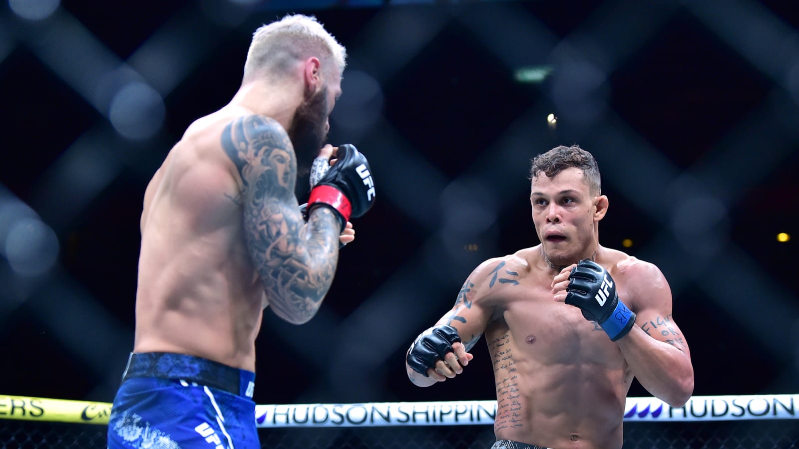 VIDEO: Caio Borralho bleeds through glasses after war with Jared Cannonier