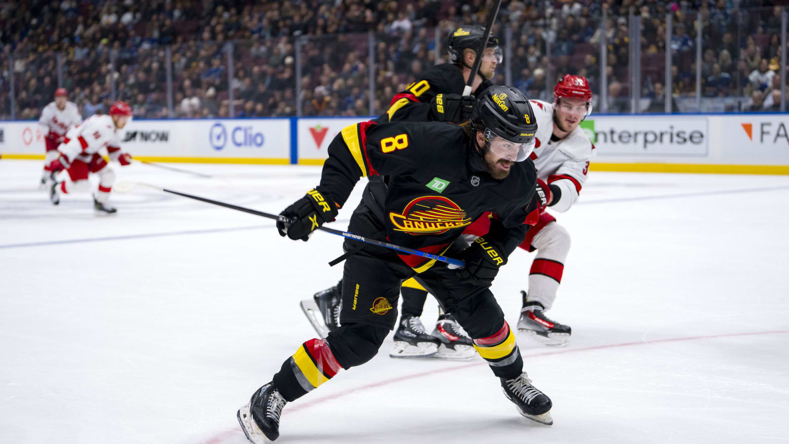 Canucks Stars Connor Garland & Dakota Joshua Spend a Day Working at Tim Hortons