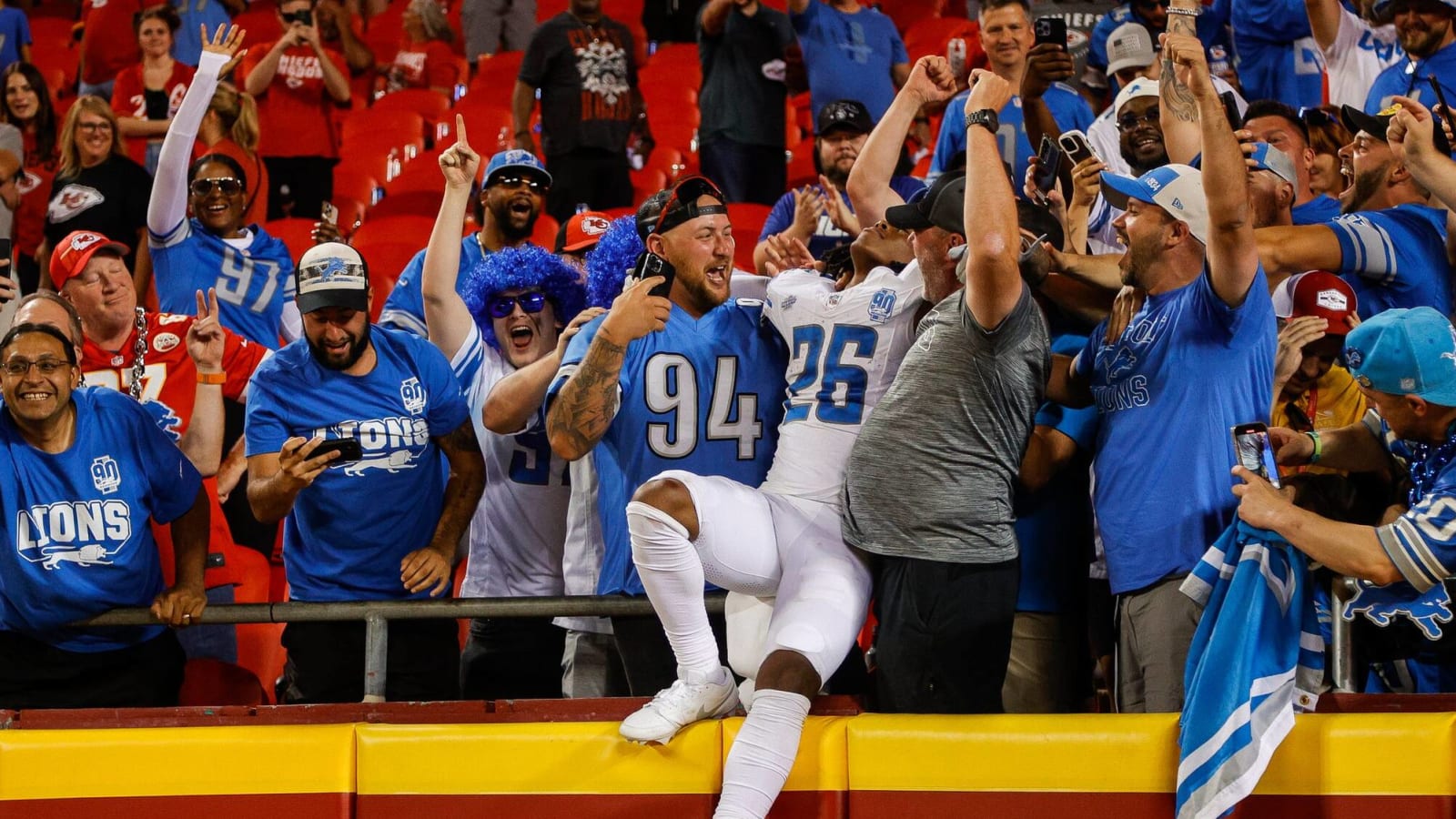 Lions fans took over the Chiefs' Super Bowl celebration