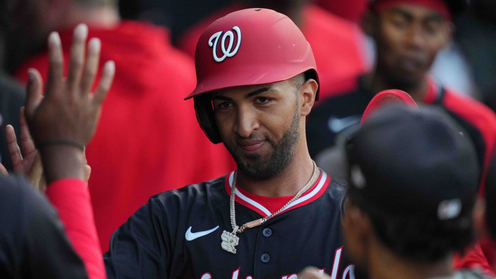 Who will start in left field for the Nationals on Opening Day?