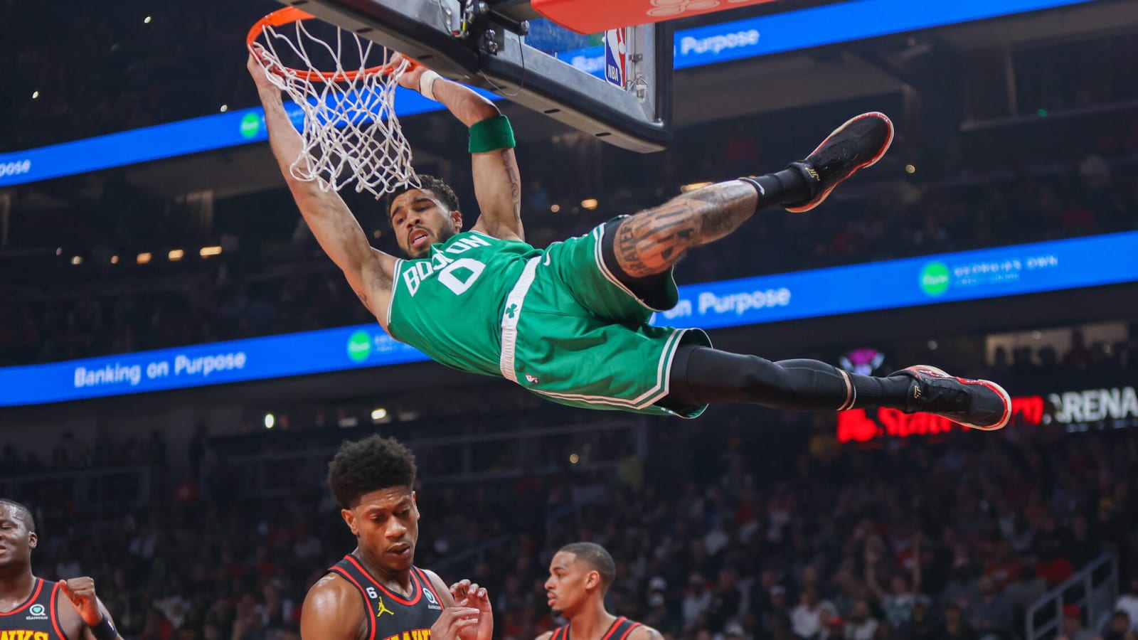 Celtics duo leads way as Hawks booted from postseason