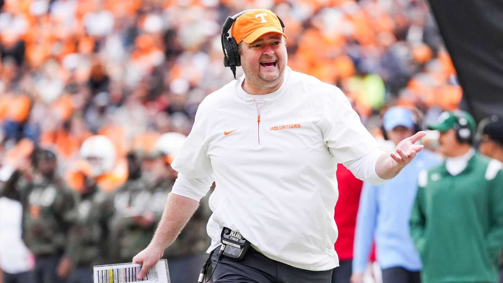 SEC head coach appears to reference Tennessee head coach Josh Heupel while answering question about poor officiating