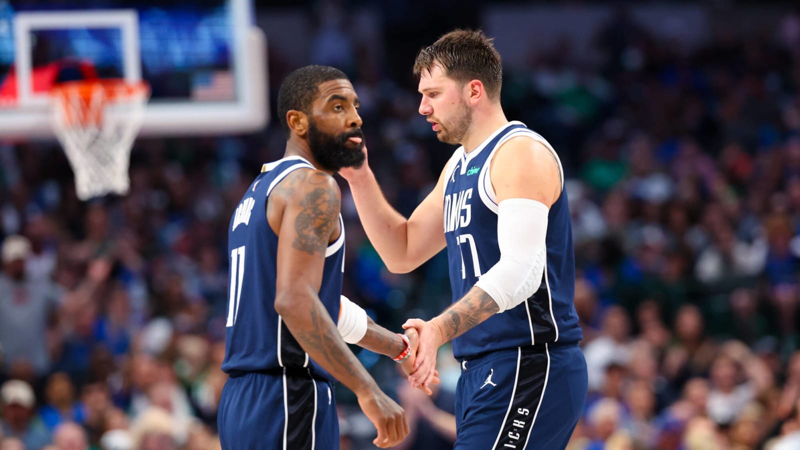 Watch: Irving, Doncic share heartfelt embrace after Mavs win