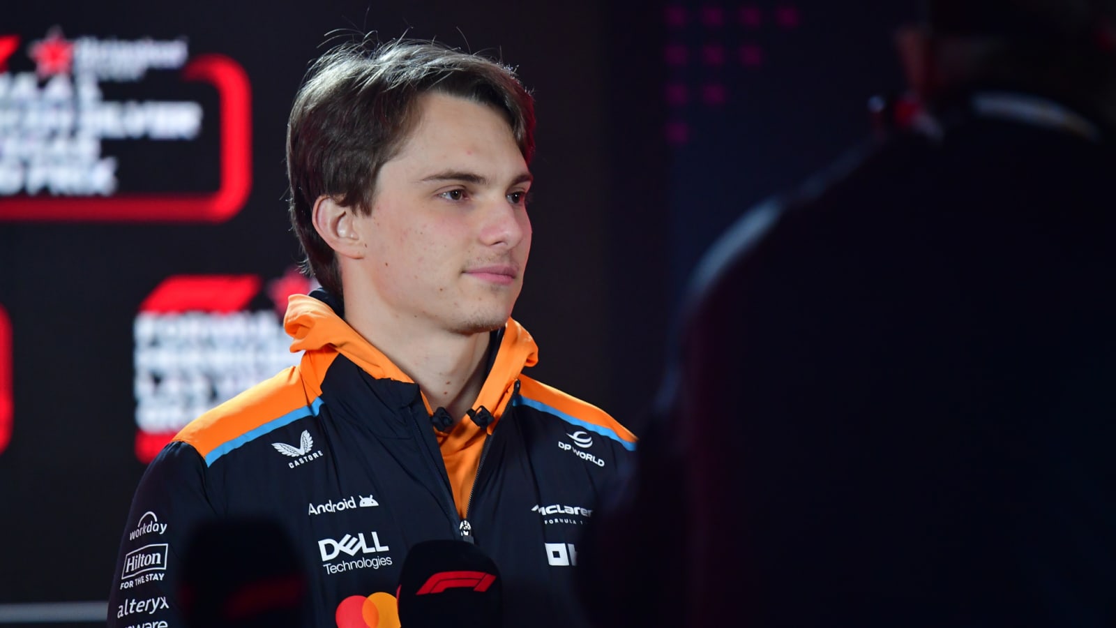 Oscar Piastri in a nervous position at McLaren