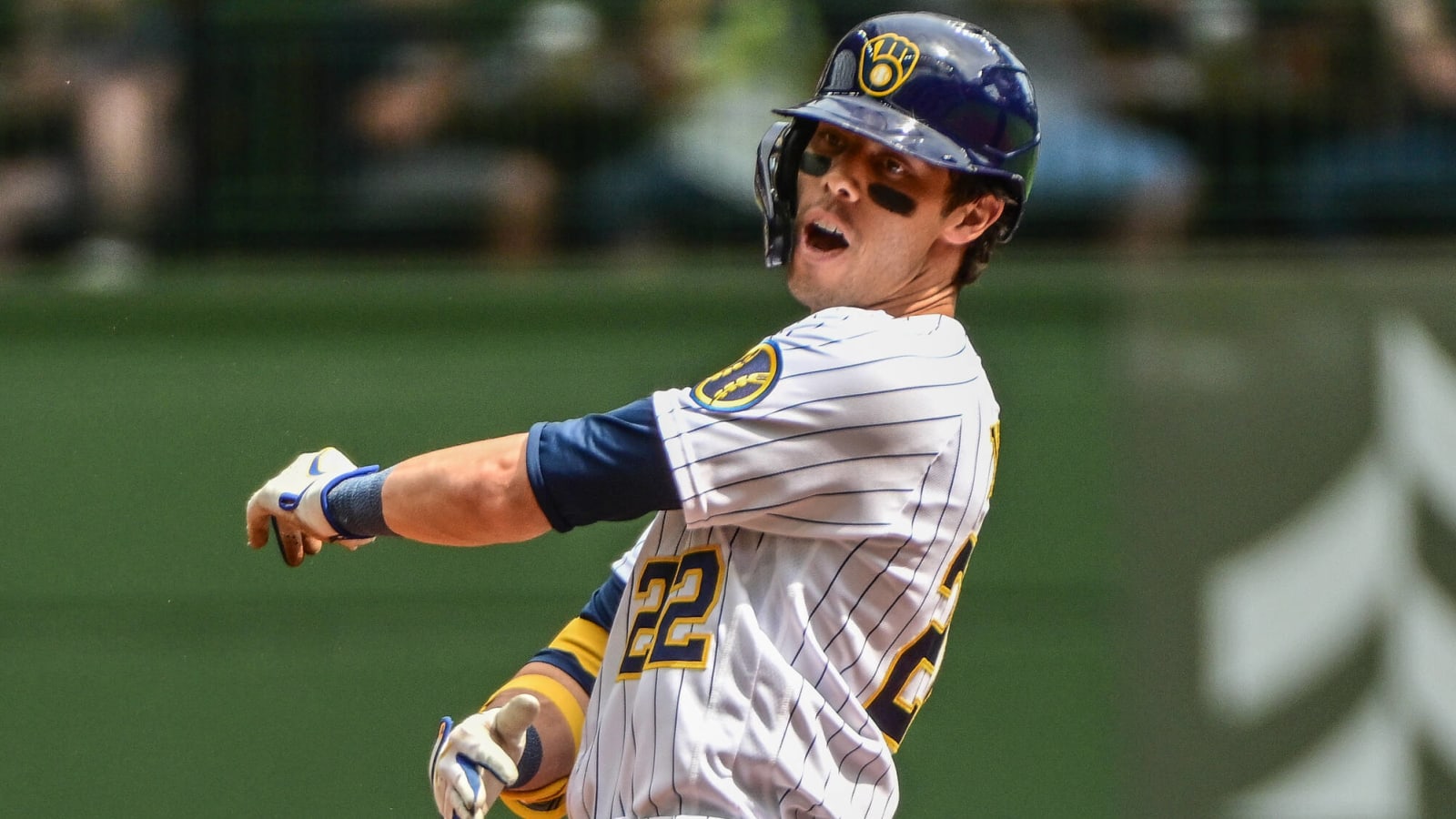 Brewers' Counsell: Yelich neck injury not anything major