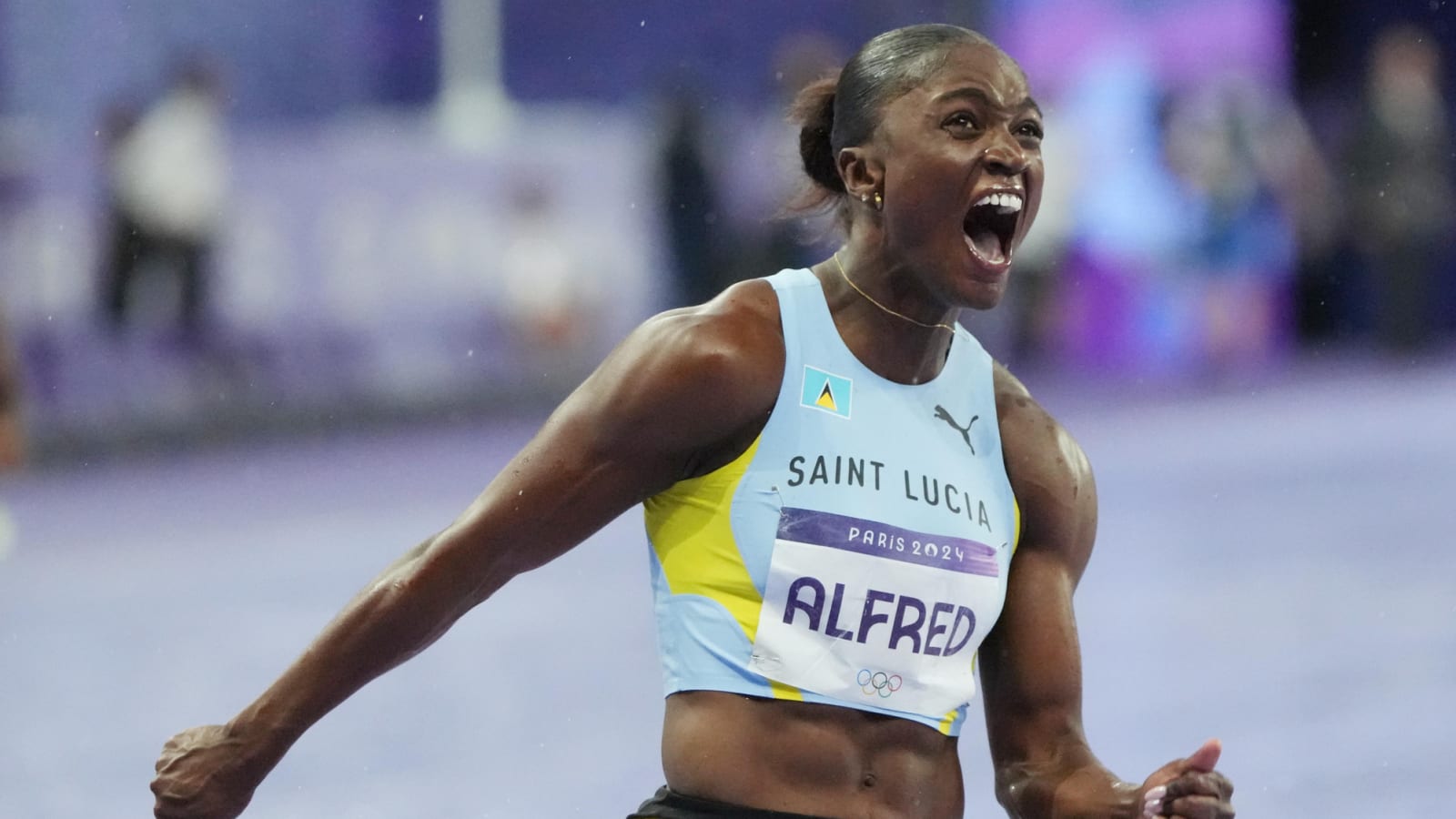 Women's 100m upset gives St. Lucia its first Olympic medal