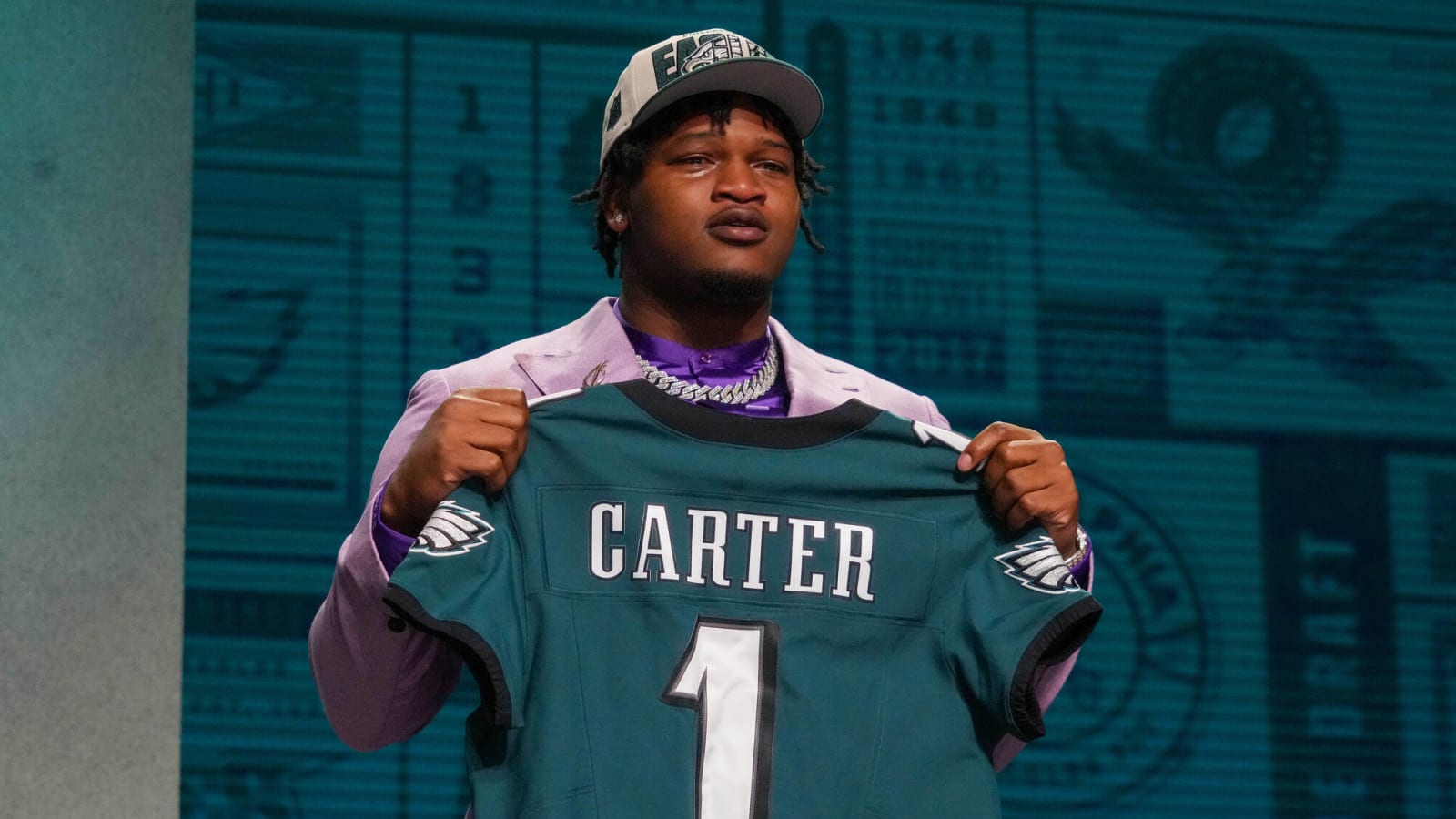 Eagles rookie Jalen Carter might have wrecked blocking sled