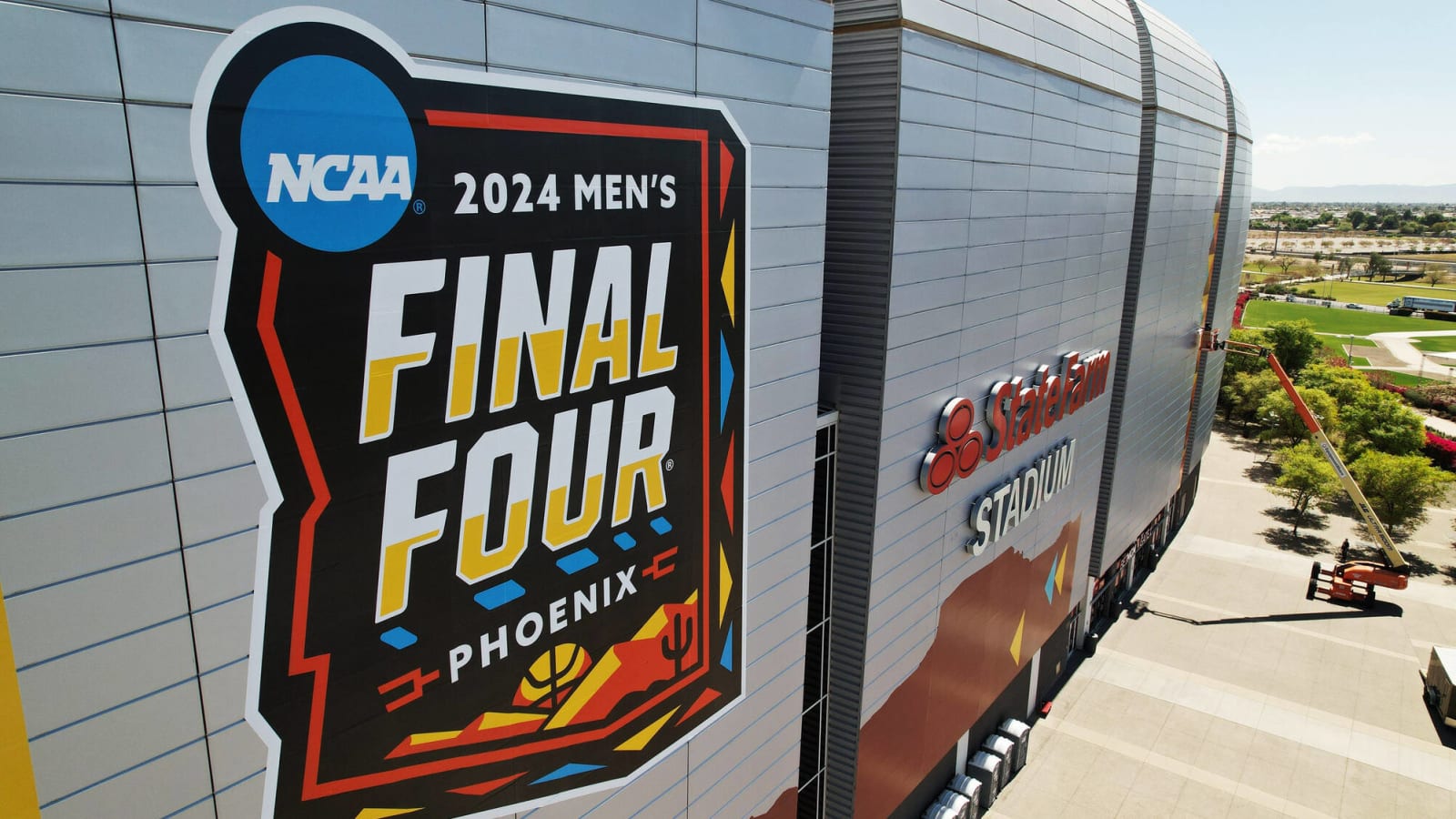 Final Four court constructed, game-ready at State Farm Stadium
