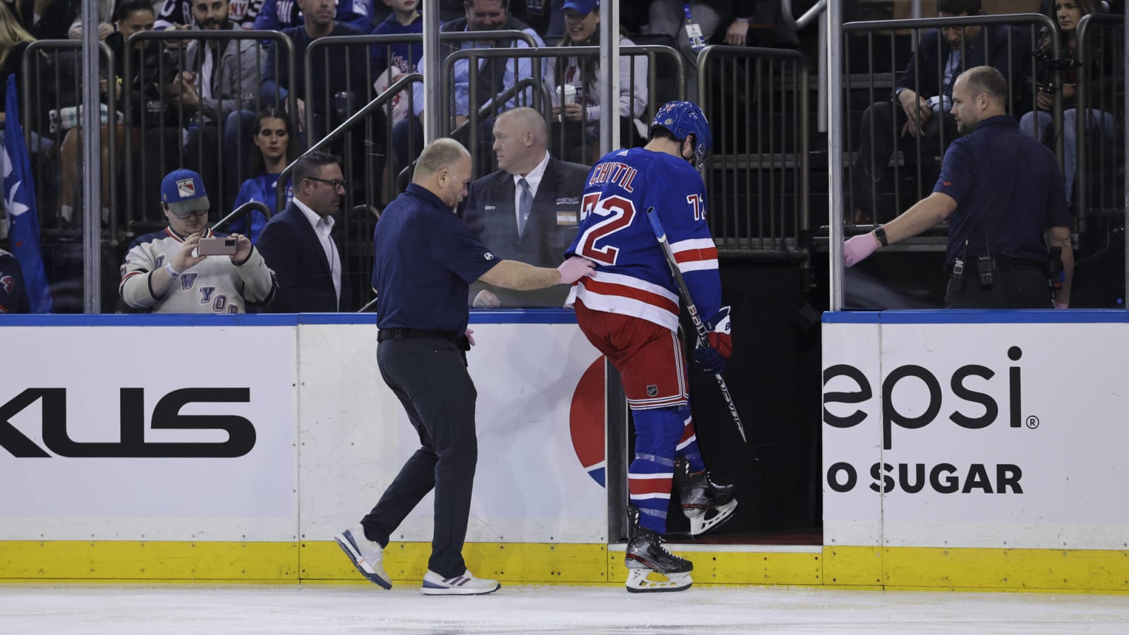 Report: Rangers to be without C Filip Chytil for at least a week