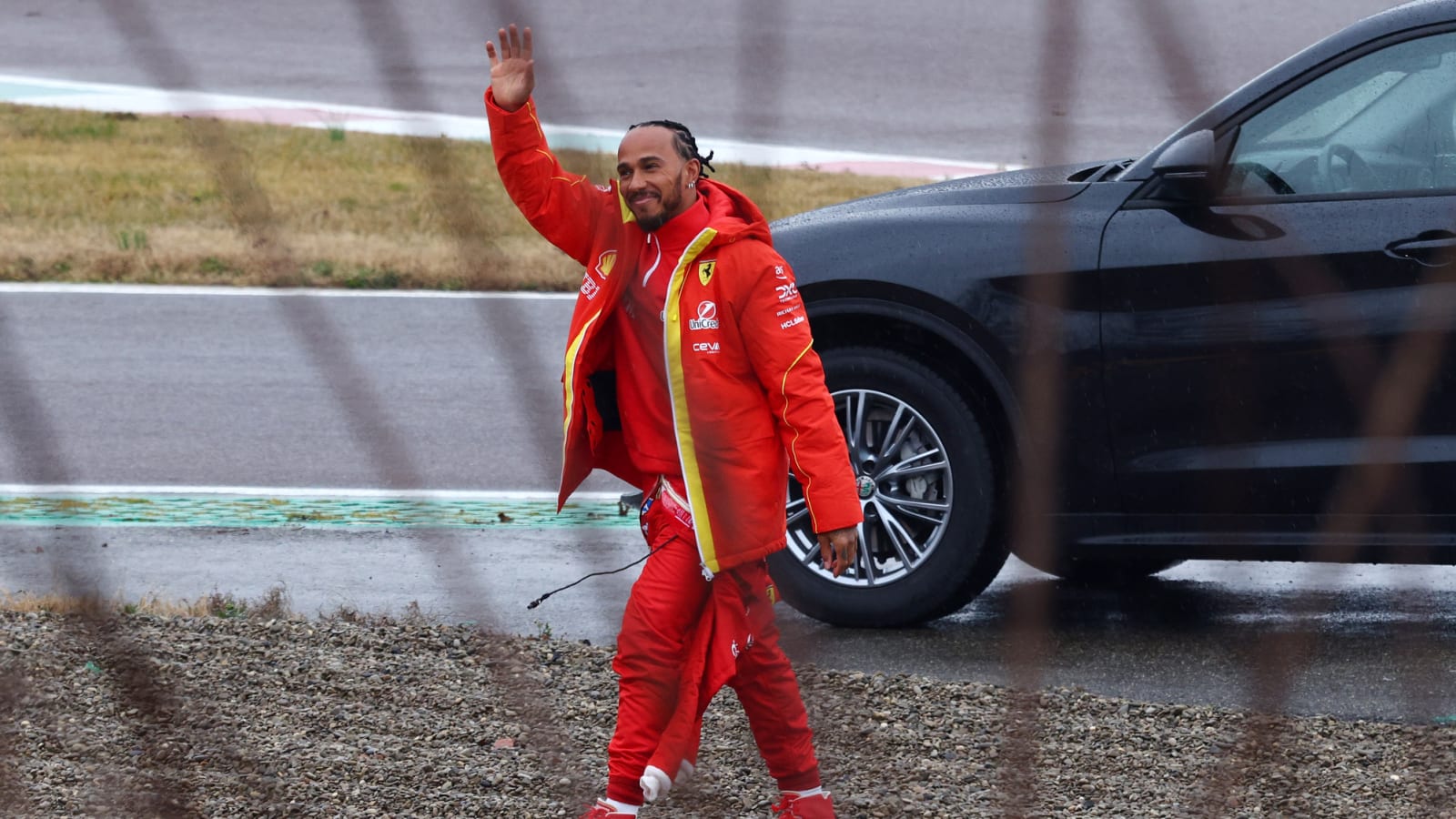 Lewis Hamilton breaks silence on first crash as Ferrari driver