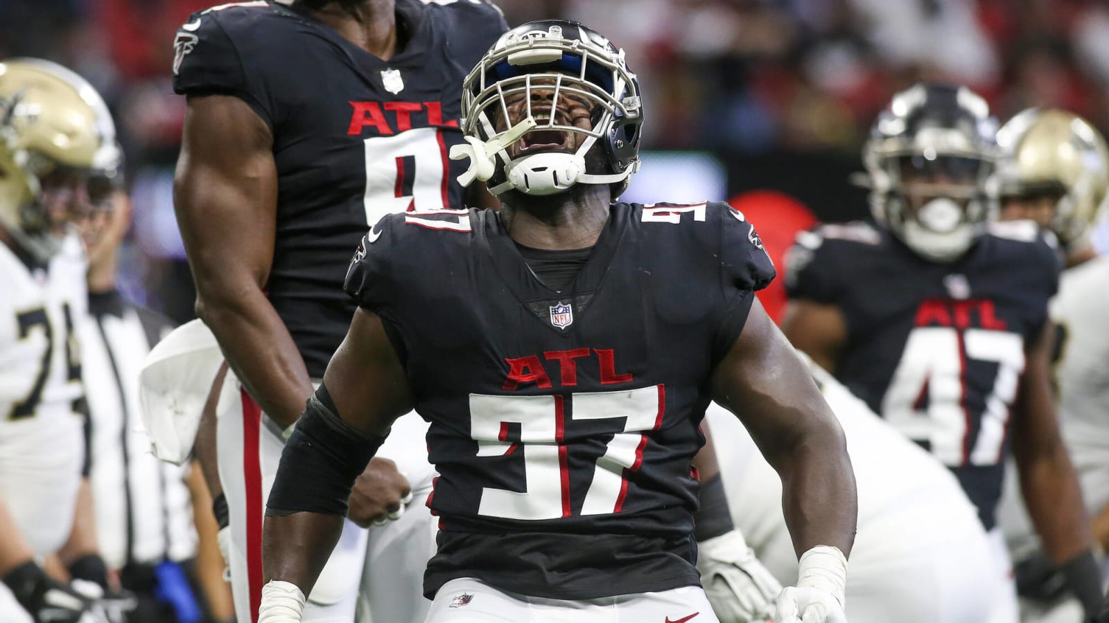 Watch: Grady Jarrett gets called for questionable roughing the passer penalty