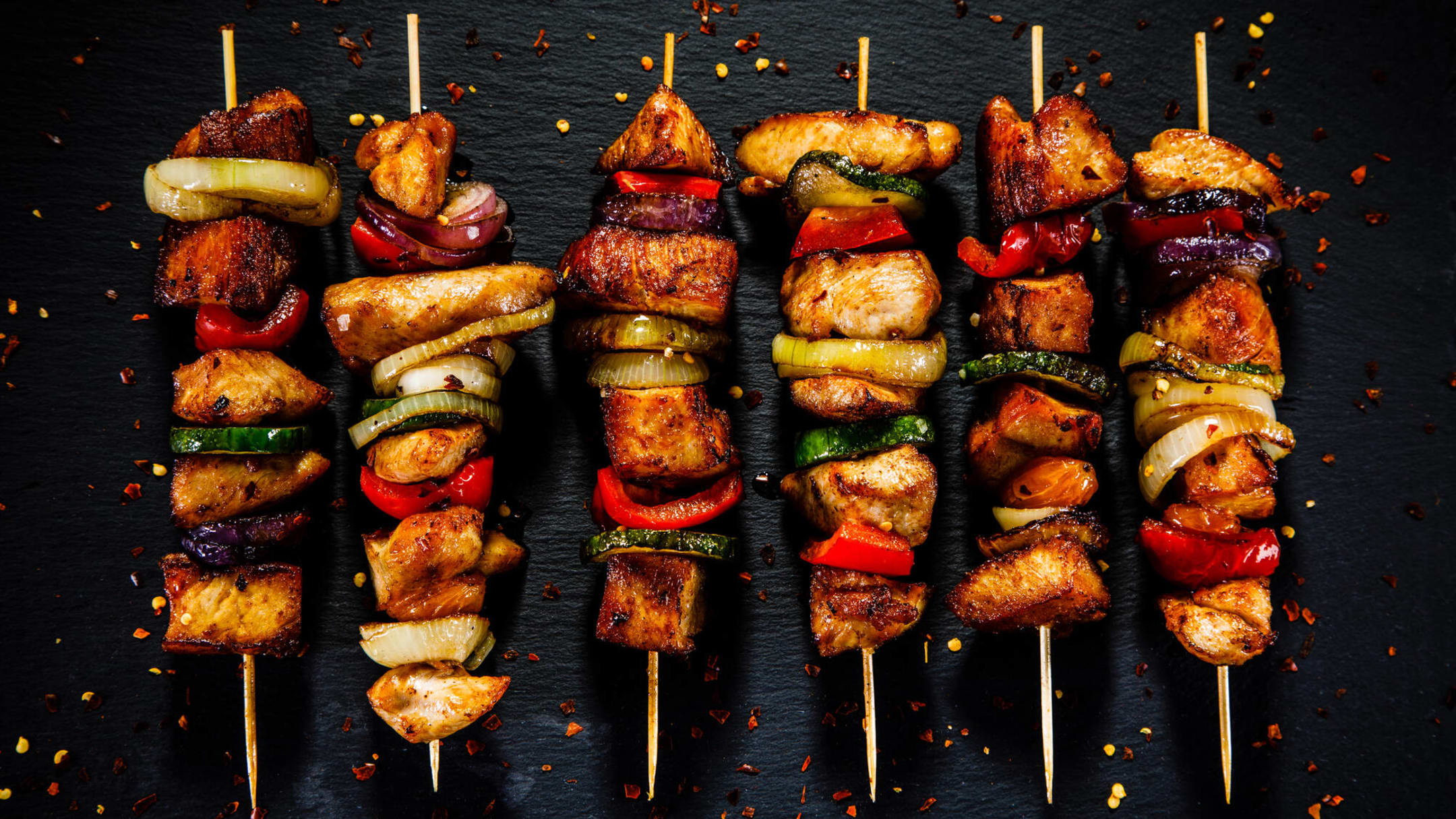 Pork belly skewers. 2 per order. It will blow your mind. - Picture