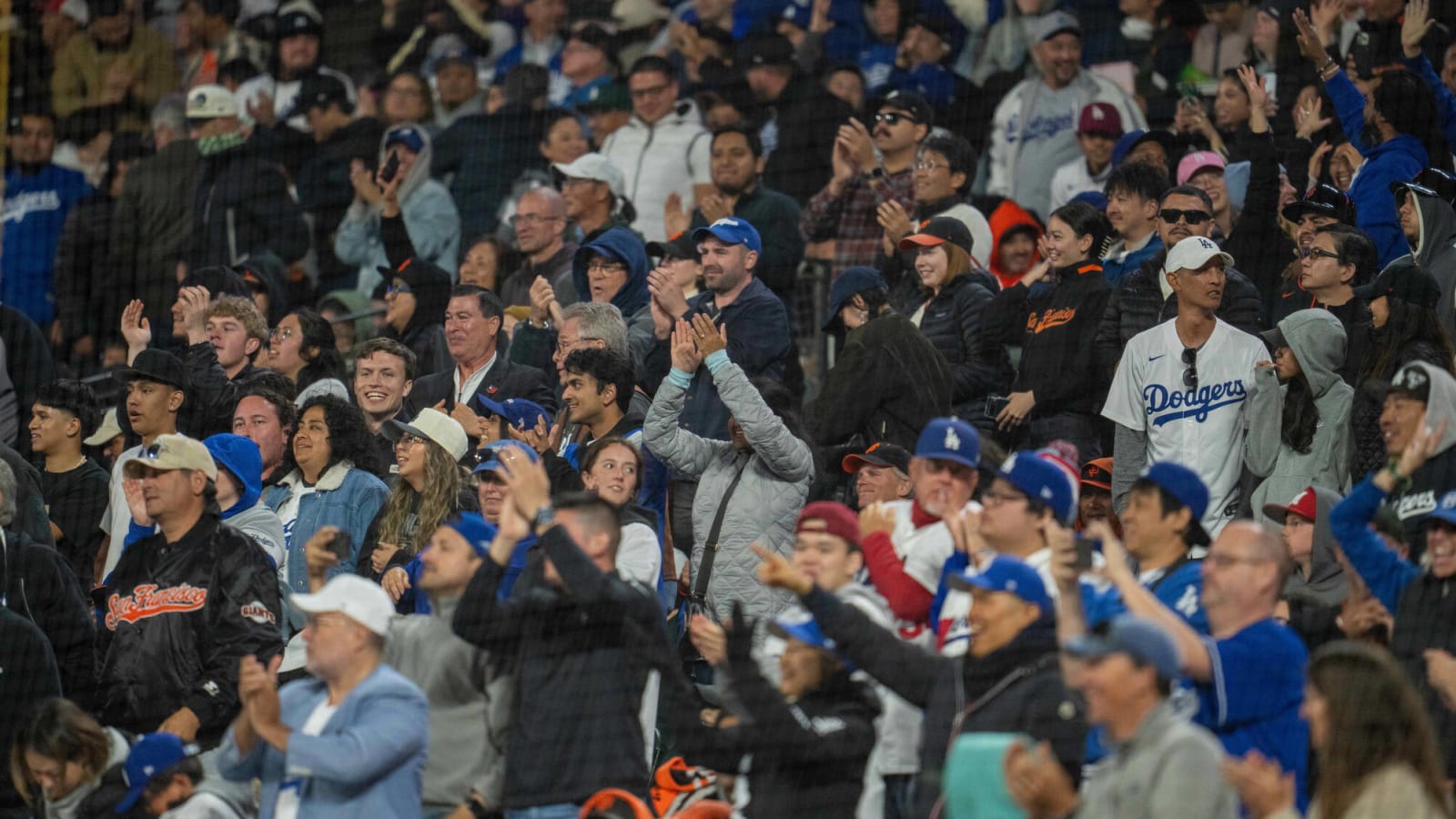 Watch: Dodgers fans descend upon Yankee Stadium