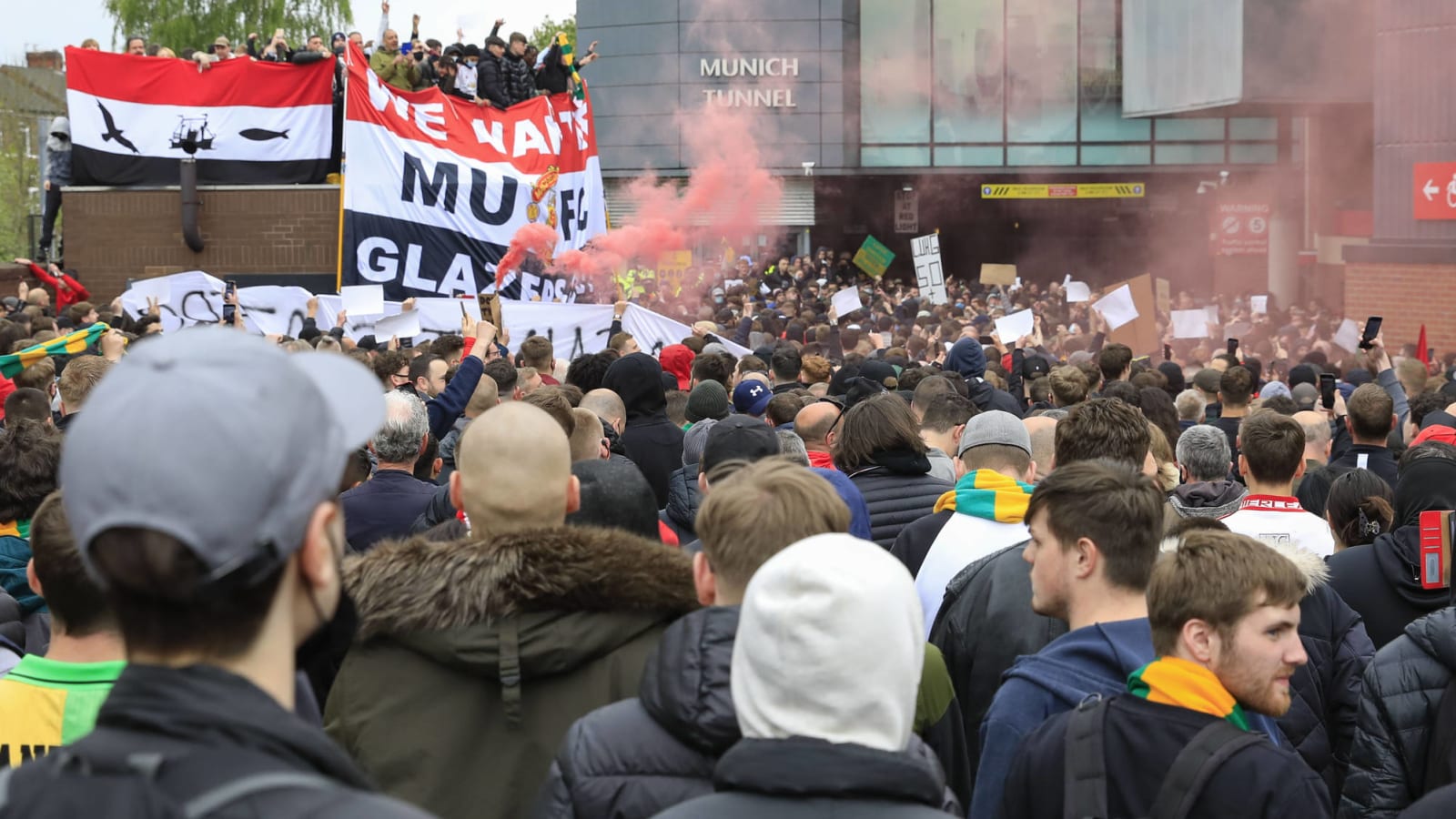 Man United fans storm Old Trafford to protest owners