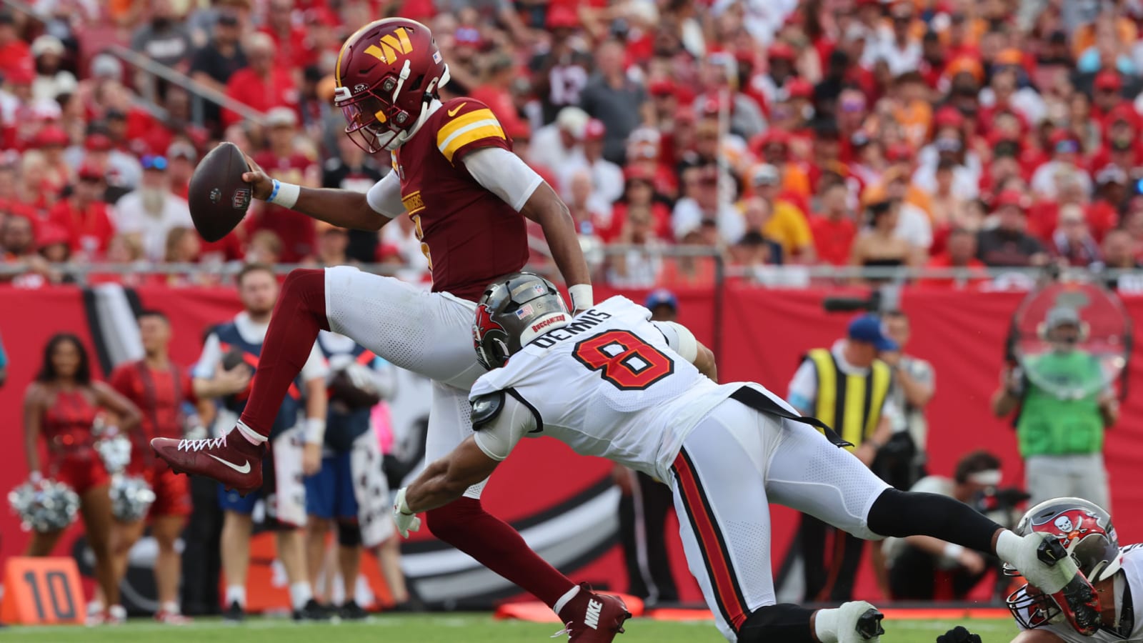 Watch: Commanders' Jayden Daniels scores first NFL touchdown