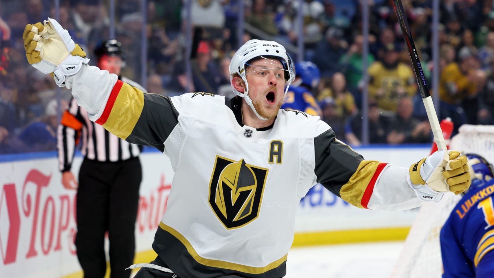 Golden Knights' attempt at revenge goal for Jack Eichel backfires