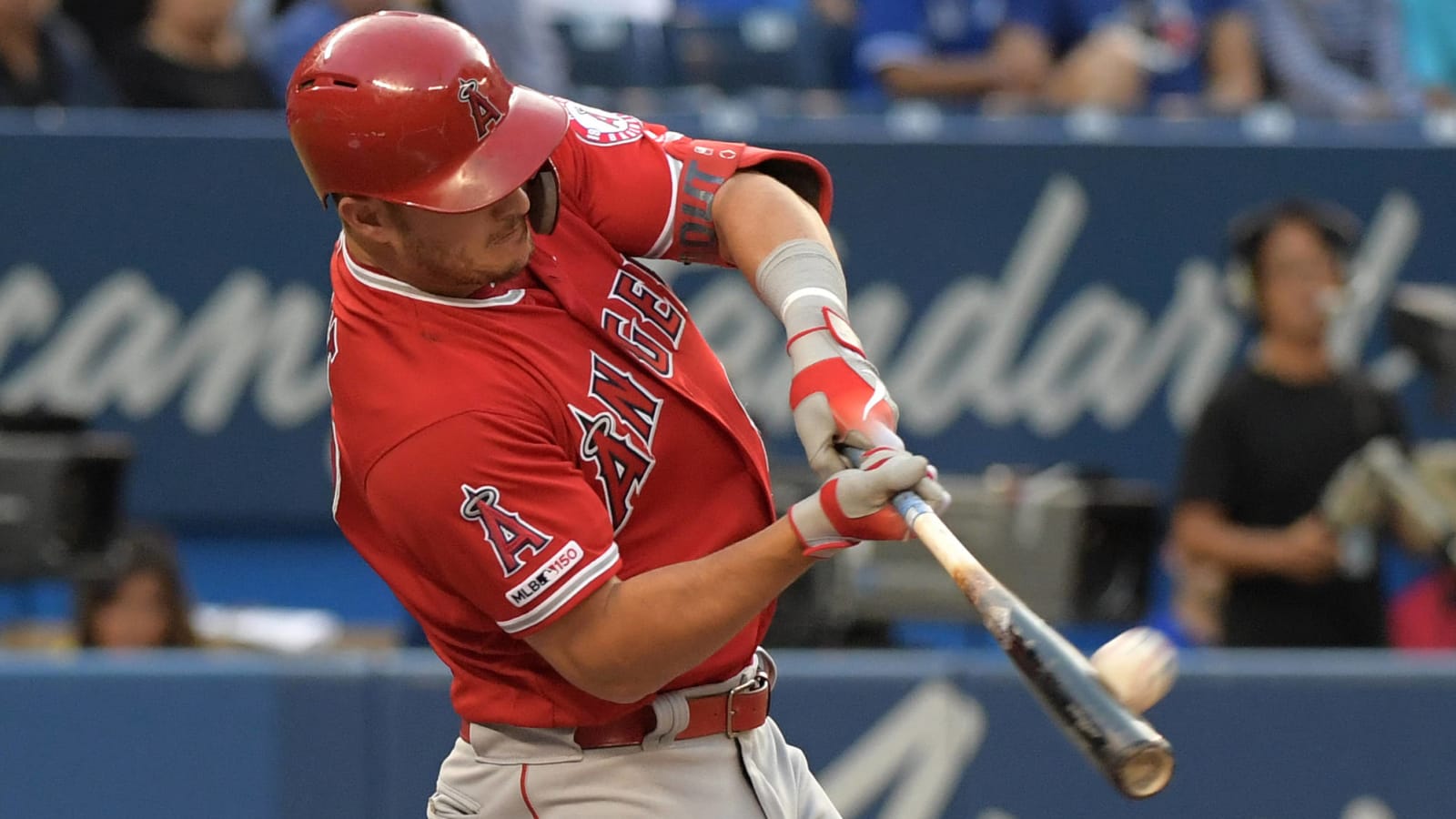 Watch: Mike Trout crushes monstrous home run off restaurant window