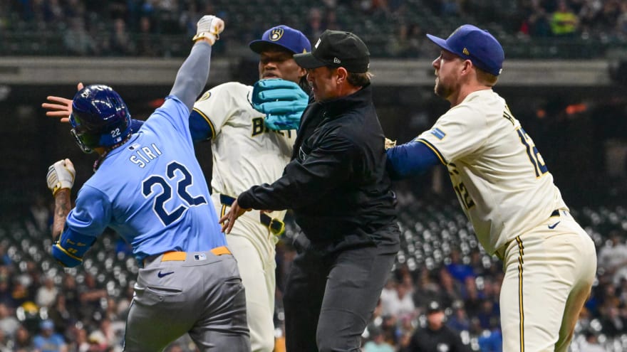 Multiple suspensions issued by MLB after Rays-Brewers brawl