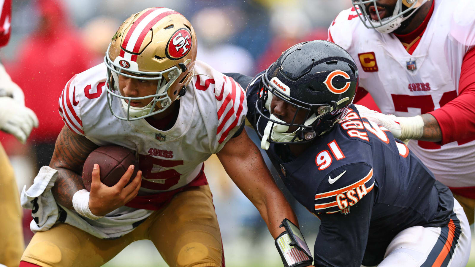 Photos from Trey Lance's first start of the 2022 NFL season against the Chicago  Bears