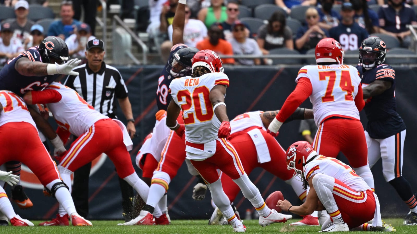 Chiefs use DB Justin Reid as kicker following Harrison Butker injury