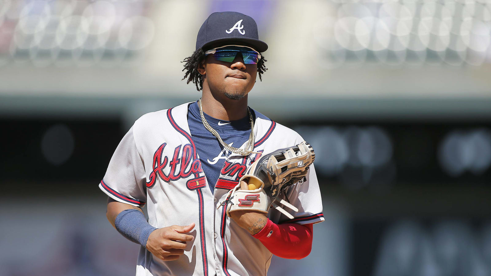 Ronald Acuna Jr. Always keeping it ICY FRESH🥶 #mlb #baseball #ronalda, ronald  acuna jr