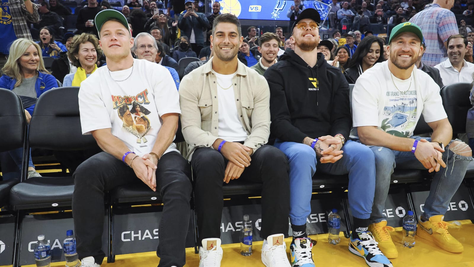 49ers HC Kyle Shanahan, George Kittle respond to viral Jimmy Garoppolo video from Warriors game