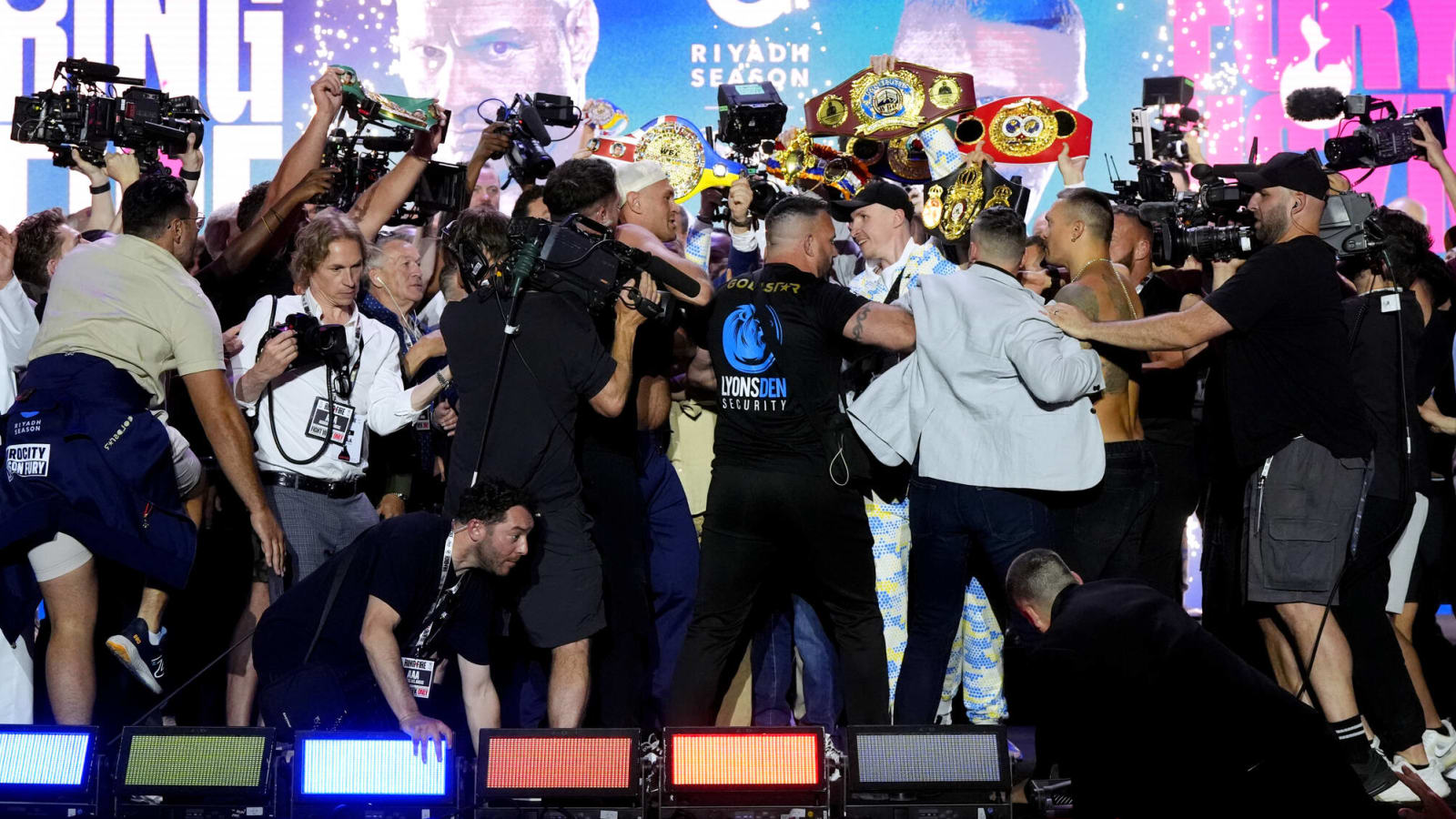 Fury Shoves Usyk At Weigh-In