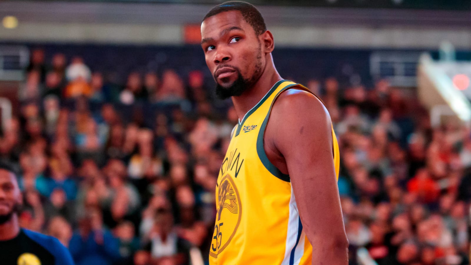 Watch: Kevin Durant confronts PA announcer over ‘infectious disease’ comment