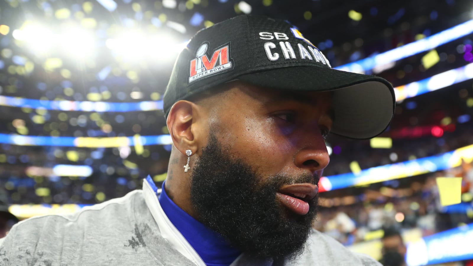 Odell Beckham Jr. breaks down in tears after Super Bowl win