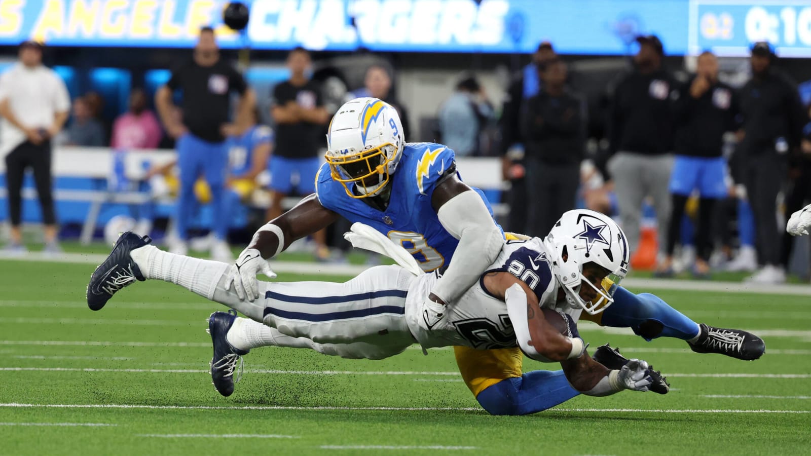 Watch: Chargers recover fumble after wild sequence on punt return