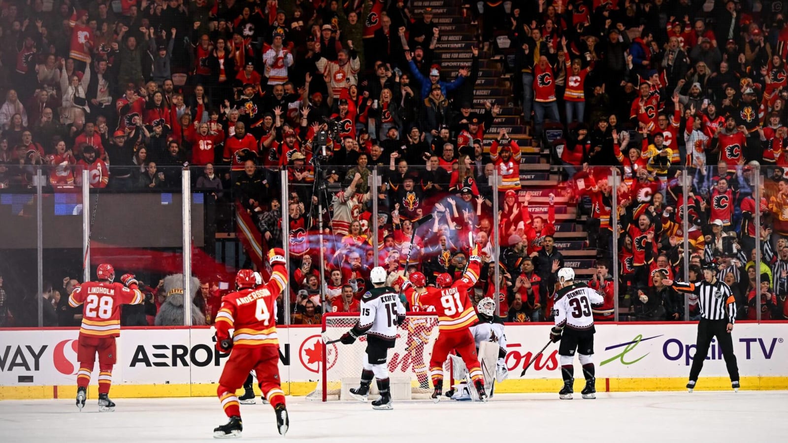 The Calgary Flames snatched victory from the jaws of defeat against the Coyotes