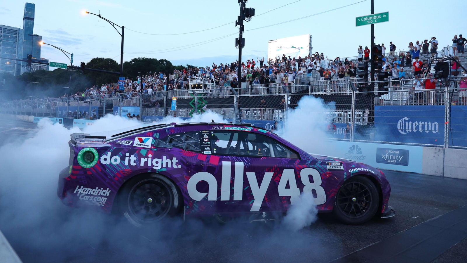 Rain returns to Chicago for second NASCAR race as Alex Bowman wins Grant Park 165