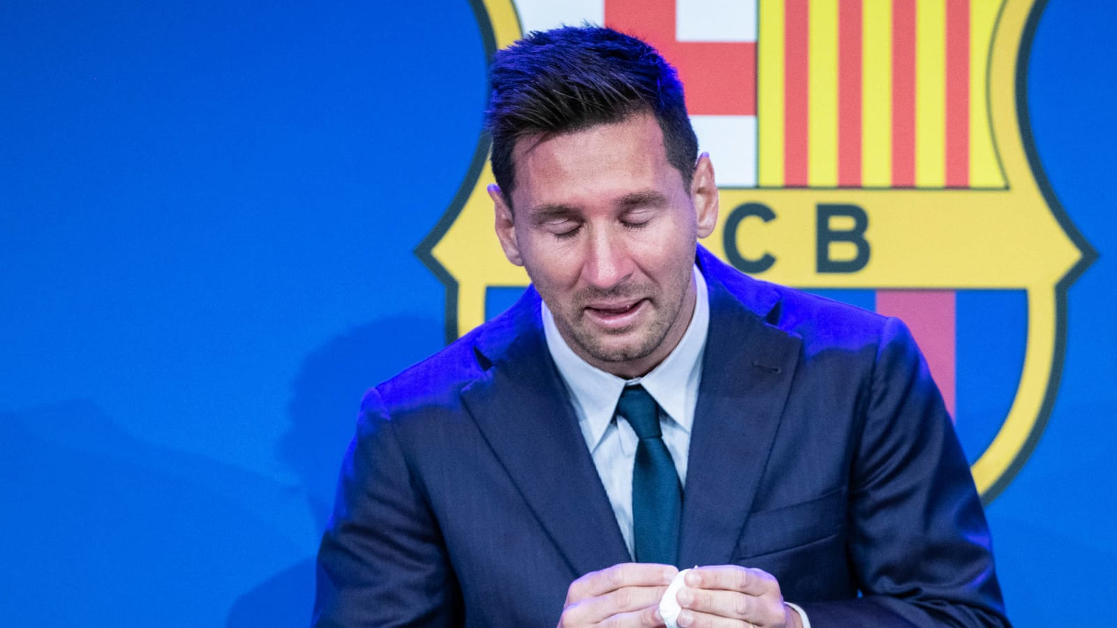 Messi's used tissue from farewell presser listed for $1M