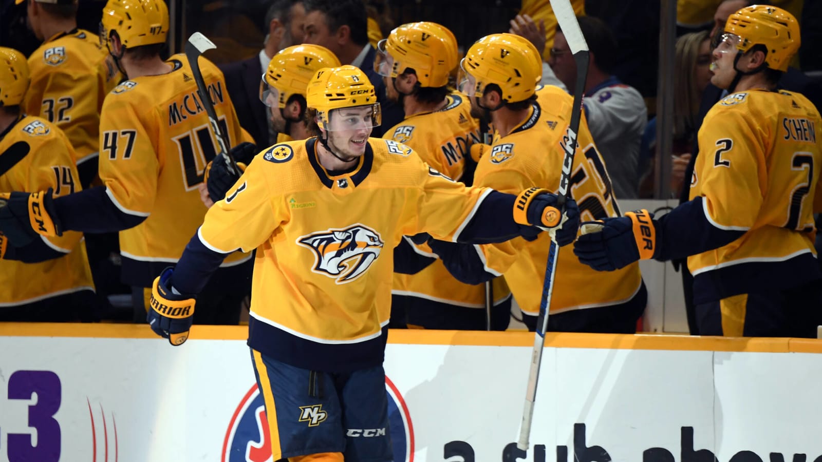 From The Locker Room: Predators Celebrate Cody Glass’ Hat Trick