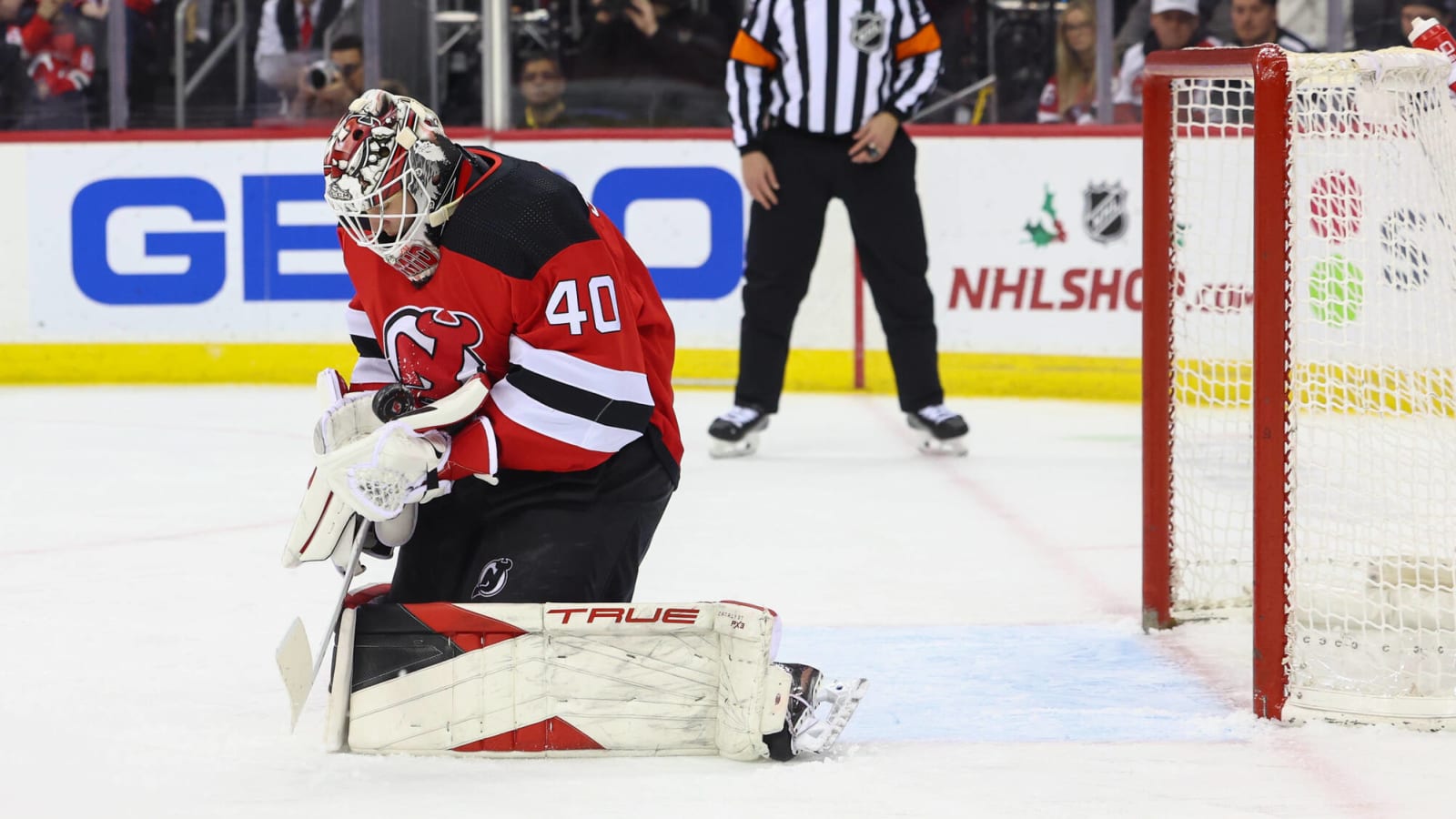 Devils Akira Schmid Roughed Up in Return to AHL