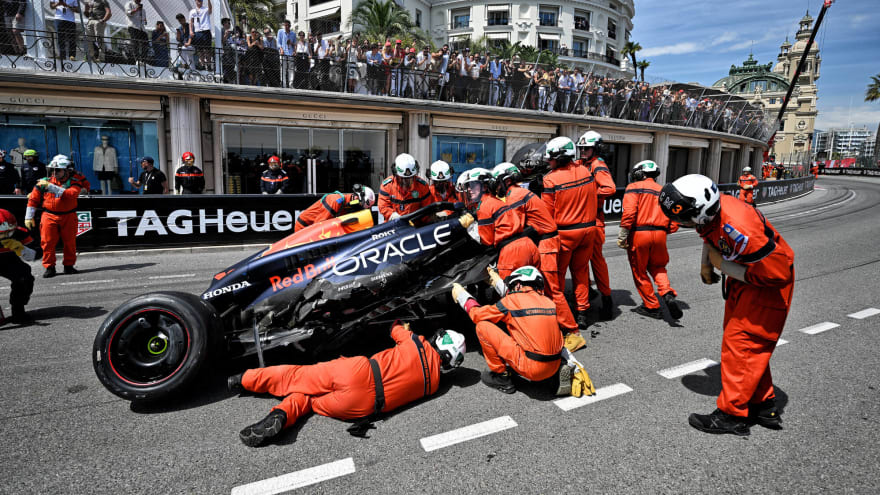 Watch: Massive wreck on first lap delays Monaco Grand Prix