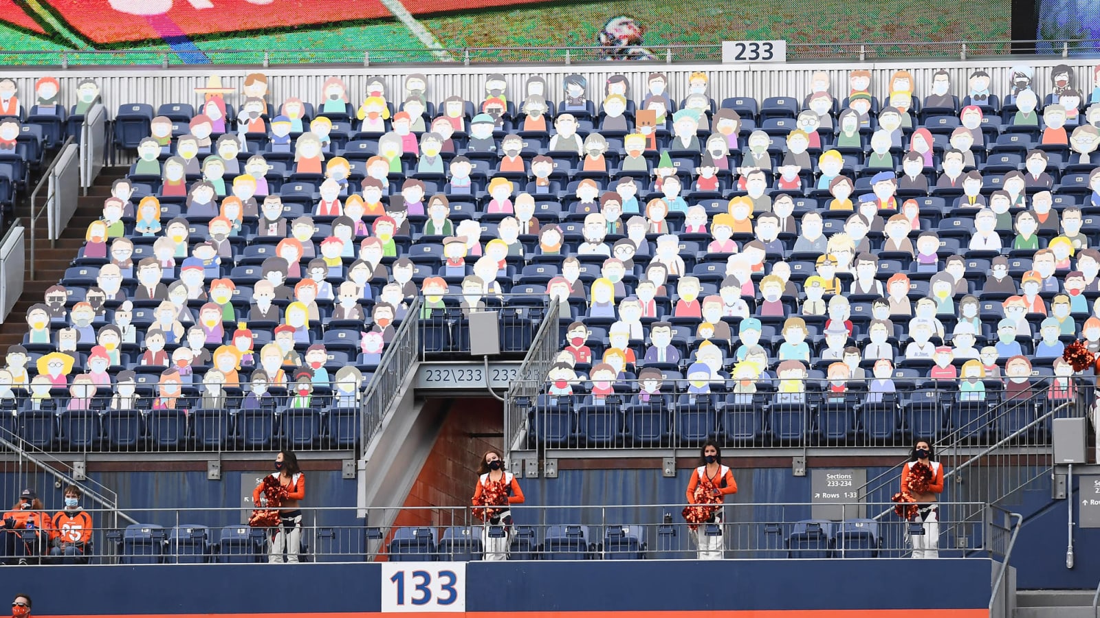 Broncos fill Empower Field with 1,800 'South Park' cutouts