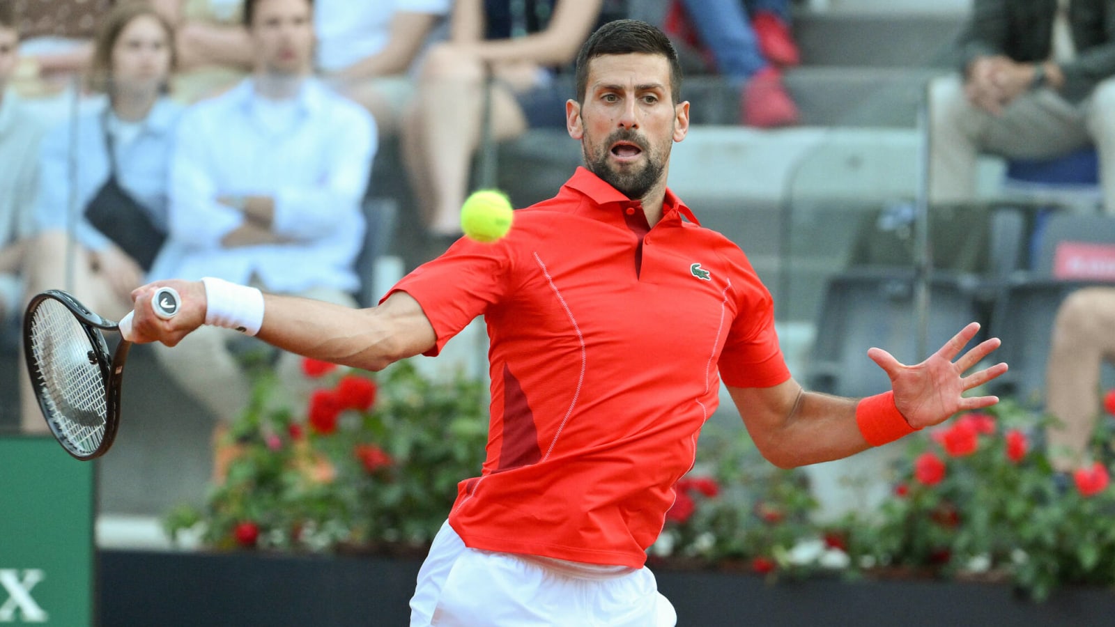 Watch: Novak Djokovic comes back to the Italian Open wearing a ‘helmet’ after getting hit in the head accidentally last night