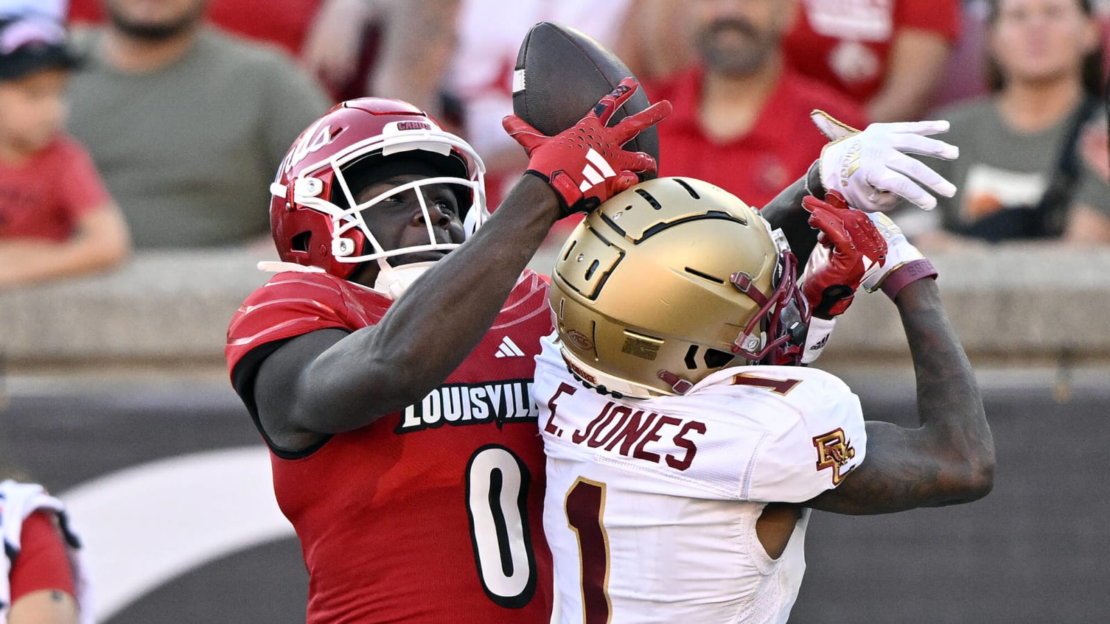 Watch: Louisville WR Chris Bell fights through interference to make shoe-string TD catch