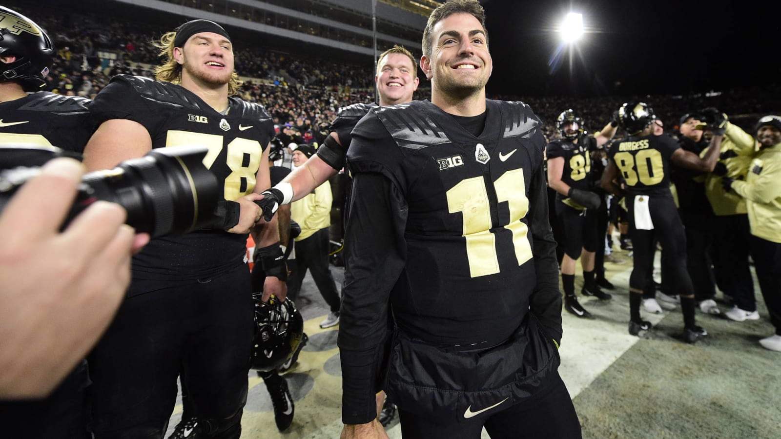 Purdue fans rush the field after record-setting win over Ohio State